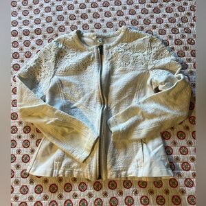 EUC Cabi White Lace Blazer Jacket Lightweight Cotton size small